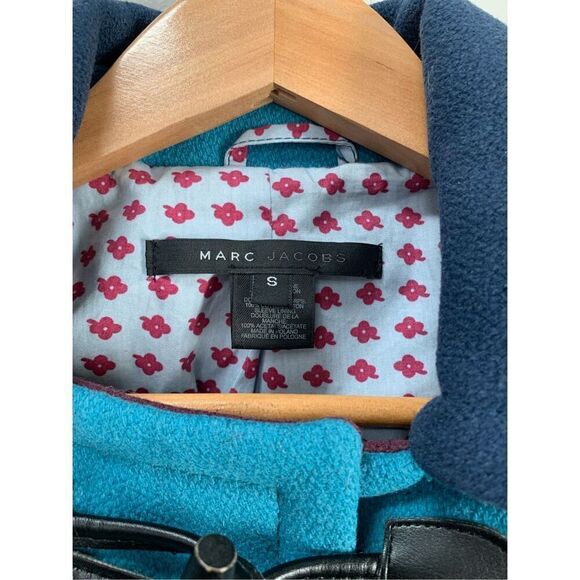 Marc Jacobs Wool Toggle Colorblock Coat Small - Picture 3 of 6